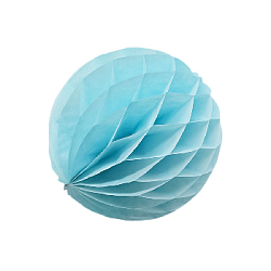 Бумажное украшение шар 10 см, голубой