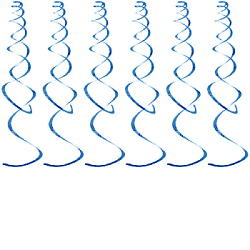 Спираль пластиковая 70см 6шт, синий